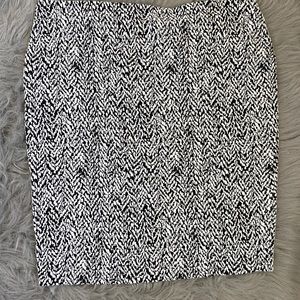 Black and white zebra pattern skirt